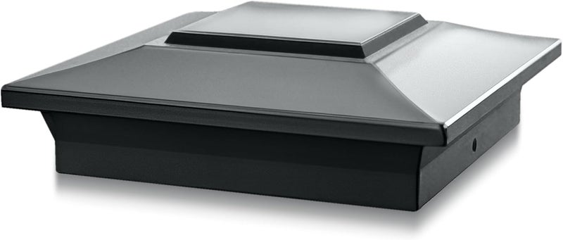 Classy Caps NSX66B 6x6 Aluminum Post Cap - Black fits 5"x5", 5.5"X5.5" & 6"X6", Heavy Duty Cast Aluminum, Ideal for Fence, Deck or Posts - Image 1